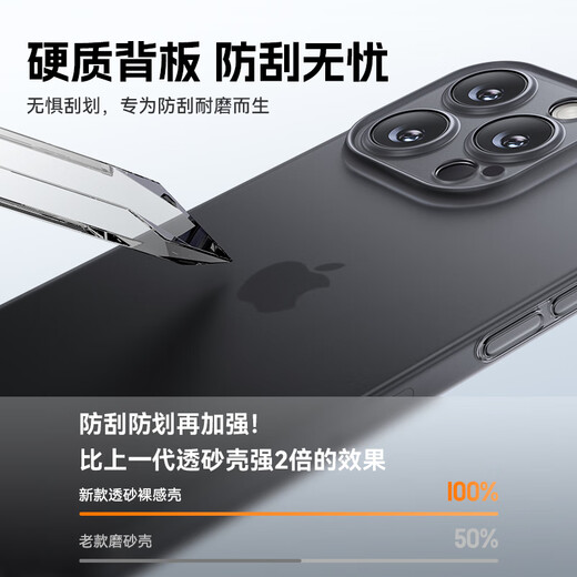 Mofei suitable for Apple 16 mobile phone case iphone16promax can magnetically absorb ultra-thin anti-fall translucent heat dissipation matte for women men's models. Give a tempered film dark blue color