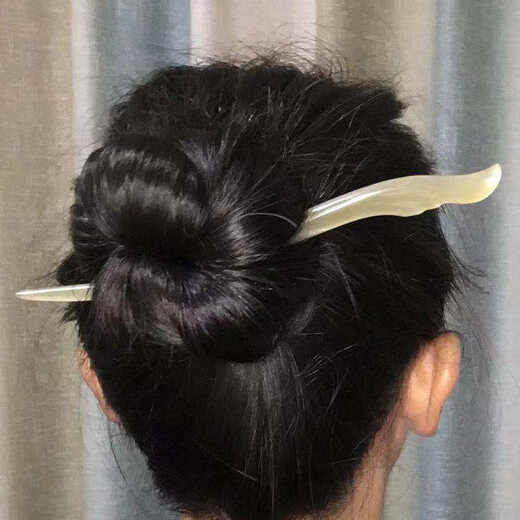 Self-defense horn hairpin modern simple retro style Hanfu headdress long daily female ponytail hairpin about 15 to 17 cm high quality