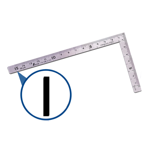 
SHINWA Affinity Penguin Small Stainless Steel Crank Ruler with the same scale with the front and back Polishing 12101 Small Scroll Ruler Polishing 12101 Length 10cm* Short 5cm