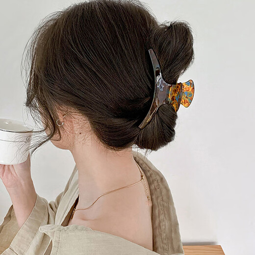 Xiang Wan Hair Clip Hair Clip Smudged Temperament Grip Clip for Women with Updo Hair on the Back of the Head Large Shark Clip High-end Hair Clip for Women