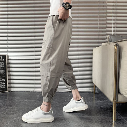 Yingzhen pissige Hosen Herbst und Wintermodemarke kleine Füße Arbeitspeurung Neun-Punkte-Internet-Promi loser Slim Harem Hosen neun Schlüssel K057 Black L 110-125jin [Jin entspricht 0,5 kg]