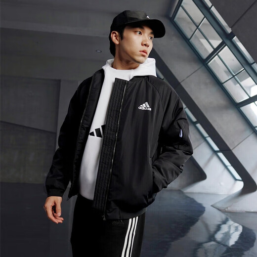 阿迪达斯（adidas）棉服外套男装上衣 2023春季运动服防风保暖休闲棒球服飞行员夹克 JN4855 M
