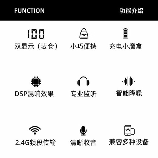 Pinshi two-in-one interface wireless lavalier radio microphone mobile phone live recording Bluetooth microphone Vlog outdoor interview short video suitable for Apple Android camera three-in-one two-person flagship version ENC noise reduction (Apple Android SLR)