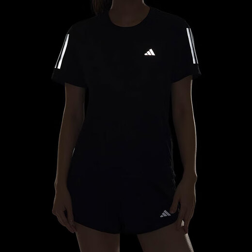 
Adidas short-sleeved women's summer sports running training fitness breathable fast drying comfortable casual round neck T-shirt JF1477 black XS