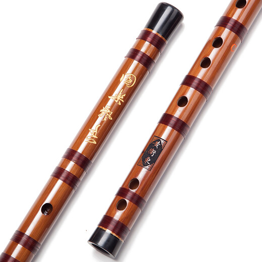 Huang Weidong's professional grade exam bitter bamboo plays flute for five years bitter bamboo plays flute bitter bamboo flute bamboo flute ancient bagpipe E-tune 2 double insert (carved style) + full set of accessories