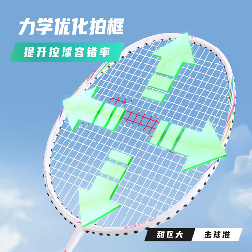 Li Ning (LI-NING) Lijian badminton racket single shot 5U ultra-light small steel cannon full carbon carbon fiber badminton racket small whirlwind