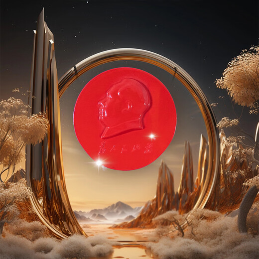 Red Travel Old Capital Fashion Creative Red Great Man Leader Leader Cinnabar Grandpa Mao великолепный брошь