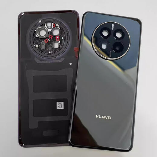 华为适用mate50pro原装拆机后盖电池盖mate50E原厂素皮手机后玻璃 Mate50/50E曜金黑原拆99新 装机无缝 标准