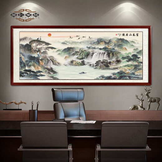 Jia Xiaoyou high-end cross/embroidery living room finished product with frame 2023 Mona Lisa Mona Lisa cross I-shaped embroidery flowing water to make money in the grid 3-strand embroidery 150*65 imported long-staple cotton thread