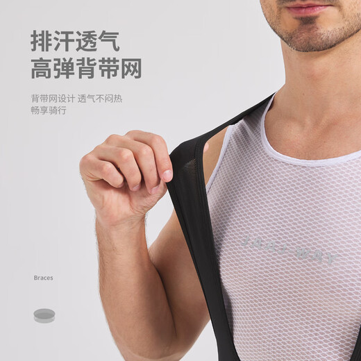 Jaaj-Way Double flèche pantalon à vélo à vélo de vélo de cyclistes pour hommes Mountain Highway Bike Cushion Summer Summer Pocket Black Strap Pantal