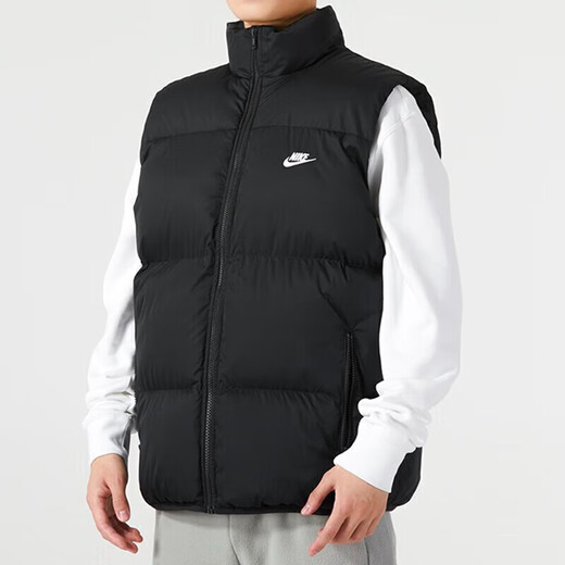 Nike (NIKE) down jacket men's winter new sports fashion casual stand collar comfortable warm vest vest vest 928860-010 Cotton jacket FB7374-010 black large 2XL