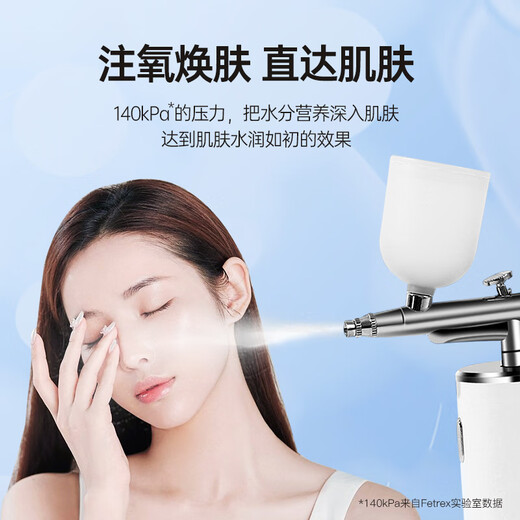 斐驰注氧仪家用便携式纳米喷雾补水仪精华液导入仪高压渗透夏季保湿护肤仪七夕情人节礼物女生生日礼物 白色