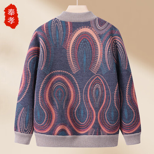 Fengxiao Mom Winter Jacket 2025 New Middle-aged Women's Knitted Tops Middle-aged and Elderly Autumn and Winter Plush Sweater Cardigans