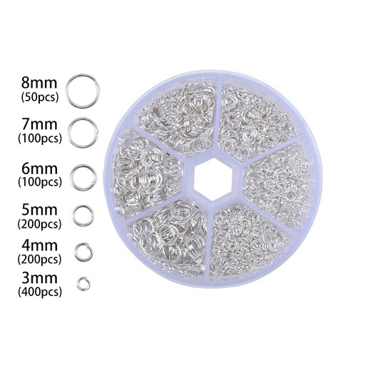 OSRO diy open ring connecting ring earrings bracelet necklace buckle connector handmade material package white k color 6 Specifications + box