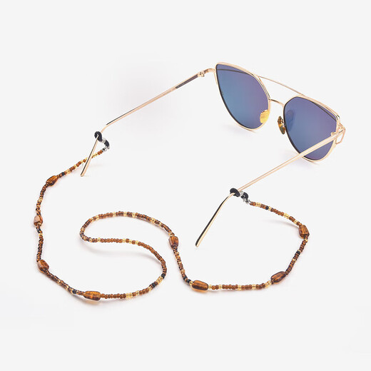 Chenghuan Ji Mai Chenghuans Großmutter Star Wu Yanshu gleichen Stil wie Halfershalsgläser Kette Anti-Verlust-Kette Anti-Glasse Seil Amethyst Mirror-Kette [Vulin-Lederspiegeltuch]