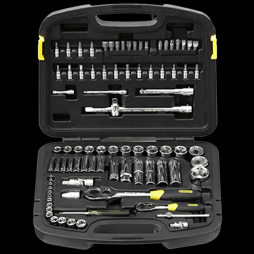 STANLEY Socket Ratchet Wrench Set Extended Adapter Rod Metric Auto Repair Set 86-piece Set 94-190-22