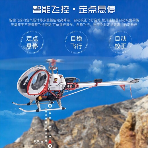 Haomuyin Yearo Toy Human Intelligent Flight Control 300c Schwarzer Real Helicopter Six-canal Remote Control Simulation Flight Pre-Fven, réglé pour voler à main)