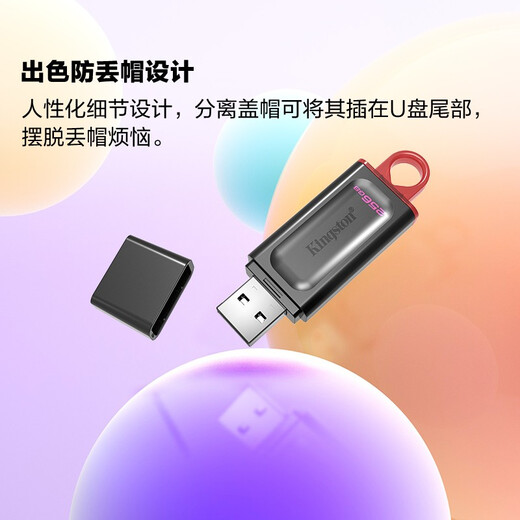金士顿（Kingston）256GB USB3.2 Gen 1 U盘 DTX 大容量U盘 时尚设计 轻巧便携 学习办公投标电脑车载通用