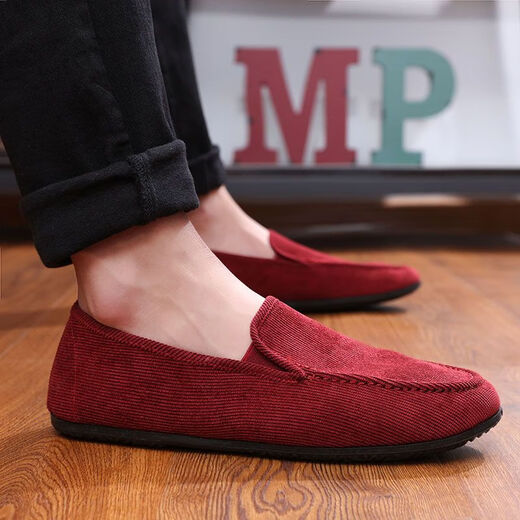Lan Yujing Sommer Herren schuhlos schuhlos Schuh Lazier Schuhe Herren lässige Schuhe atmungsaktiven alten Peking -Stoffschuhen Herrenbohnenschuhe 8819 Schwarz 40