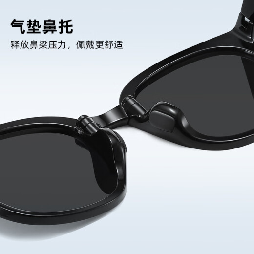 Jiabery folding sunglasses for women with sun protection polarized sunglasses for UV rays, big face makes them look slim and high-end driving outdoors