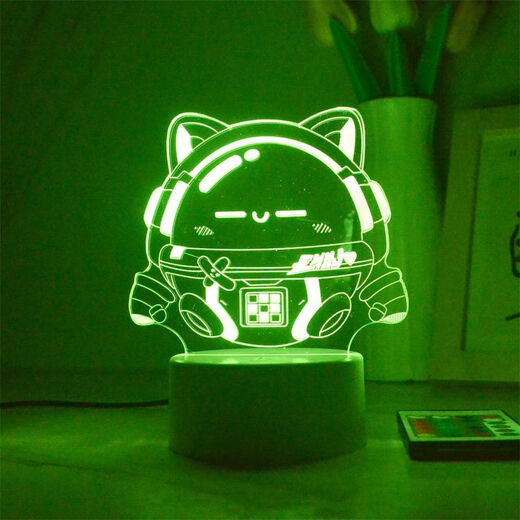Nueva fiesta de huevo luces ambientales periféricas Baker Styling luces nocturnas coloridas en los regalos de cumpleaños junto a la cama 3899-5 Zhai Zai Xiong 7 Colores Botthip Black Bottom y batería Modelo de batería