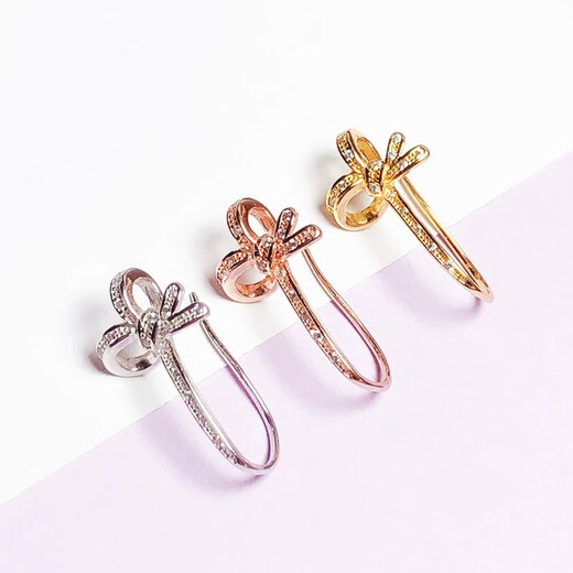 Fat Donglai's same style Ping An buckle head 18k gold Ping An buckle clip buckle Buddha Jade Jade Silver Clip Necklace Connection Style 1 Rose Gold