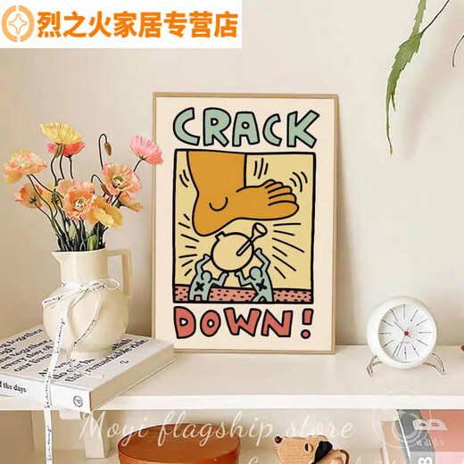 Jaipa Keith Harlem Pop style abstract graffiti decorative painting niche trendy bedroom bedside painting restaurant art JD15868 35*50cm