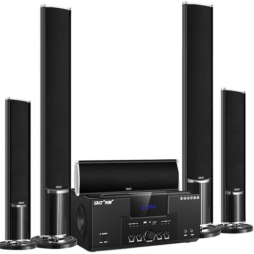 SAST home theater set 1 5.1 home theater audio set home TV living room wall-mounted floor-standing speaker (black)