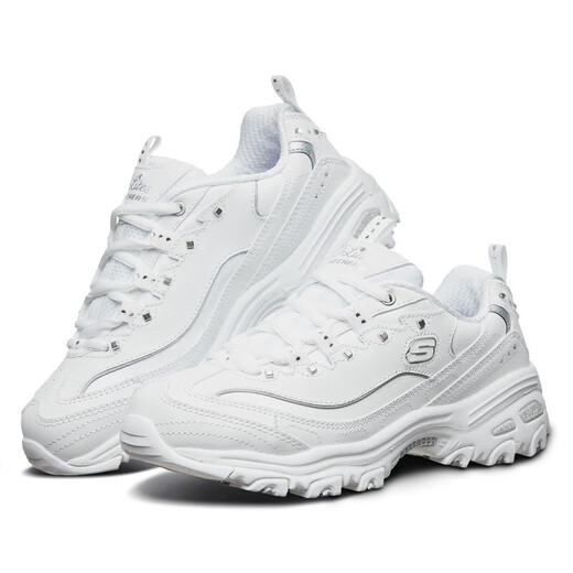 
Skechers women's shoes autumn white shoes women's thick sole heightened daddy shoes casual sports shoes panda shoes 11979 white-WSL 35.5