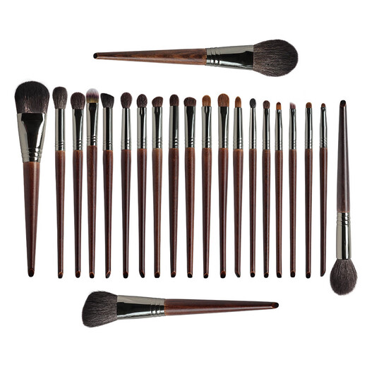 YAHLIGS Cangzhou animal hair makeup brush set eye shadow brush loose powder brush contour brush blending highlight brush eyebrow brush lipstick brush 24-eyeliner brush 1 fiber hair