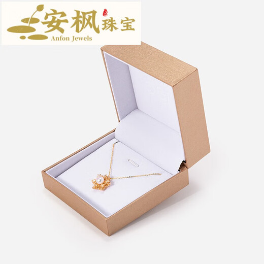An Feng Jewelry Freshwater Pearl Necklace Double Snowflake Pendant Temperament Autumn and Winter Sweater Chain Gift Wife Snow