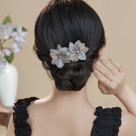 Chimera (Chimera) Tissu haut de gamme Clip de cheveux Robe de tête en arrière pour femmes Clip horizontal en queue de cheval Horizontal Clip Horizontal Festival Gift Femme Enseignant