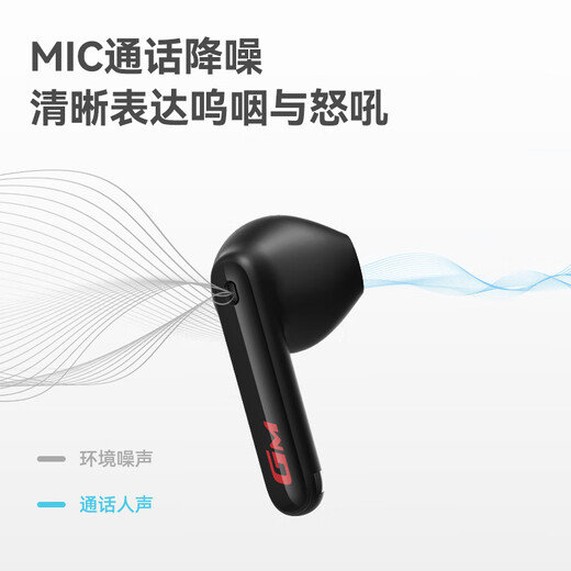 Ride (EDIFIER)HECATE GM3 PLUS True Wireless Bluetooth 5.3 [45ms Low Latency] Half-in-ear gaming music headphones are suitable for Black Shark Huawei Xiaomi Samurai Black