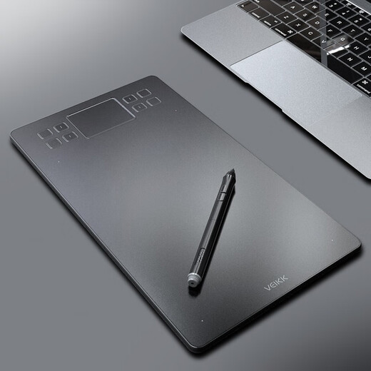 VEIKK digital tablet T50 hand-drawing tablet smart hand-drawing tablet touch button dual operation sensitive and smooth 10x6 inches can be connected to mobile phones and tablets matte paper-like feel black