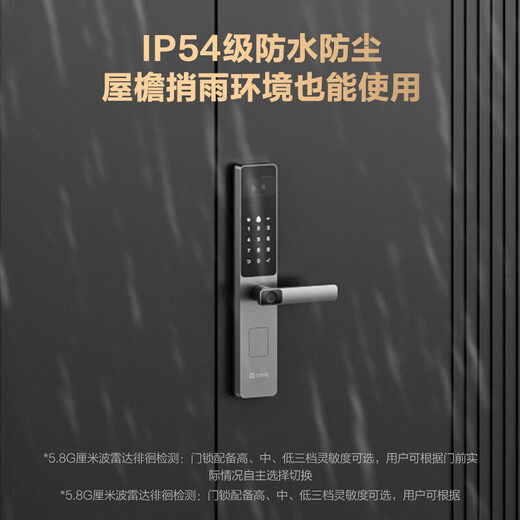 EZVIZ DL20FVS Face Large Screen Video Lock 3D Face Recognition Fingerprint Palm Vein Smart Lock Home Visual Cat Eye Doorbell Electronic Door Lock DL20FVS Extreme Gray Standard Lock Body