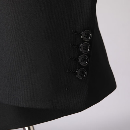 VEDEOL three or four piece suit optional suit men's suit casual slim jacket business formal wear new groomsman wedding black 2-button three-piece suit jacket + pants + tie L - suitable for weight 123-140