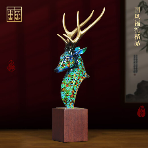 LICAI AMERICAN Retro Deer Office Office Bureau Salon Room TV Cabinet BO ANCIEL SPELL BURANT LUMING JIXIANG COMPANY OUVERT BJ1421C Horse Head