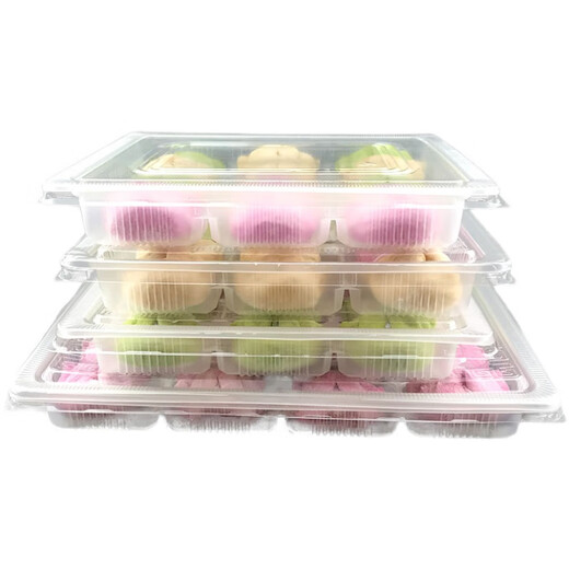 Zi Jiafu disposable dumpling box, quick-frozen storage box, raw and cooked dumpling packaging box, take-out box, transparent 15 grids, 10 sets