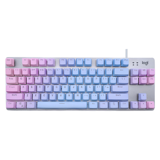 
Logitech K835 mechanical keyboard wired gaming keyboard TTC axis 84 key office keyboard color block keyboard Logitech K835 blue axle-blue ape key cap