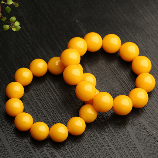 Colorful Lotus Beeswax Bracelet Men's and Women's Amber Chicken Oil Single Circle Buddha Bead Bracelet 14mm Beeswax Single Circle Bracelet