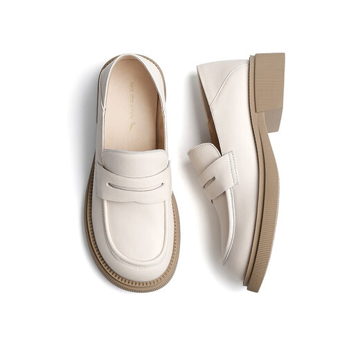 Rote Libellefly-Slipper neuer dicker Sohle Erhöhung kleiner Lederschuhe Britische Runde-Zehnte-Einzelschuhe WTB13582 Bei White 39