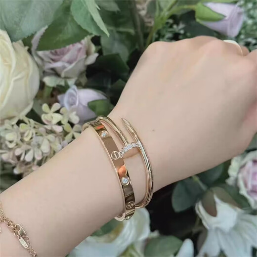 Green gold bracelet for women, rose gold, narrow version, gypsophila, gold, wide version, diamonds, classic water shell customization, please contact customer service for details.