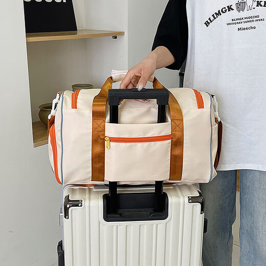Bolsa de equipaje Hesu Bolsa de viaje de gran capacidad para mujeres Sports Bag Sports Bag Bag Travel Bag Bolsa de gimnasia Bolsa de viaje de color contrastante [obedecer]