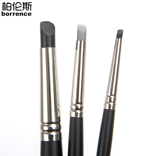 Borens Silicone Pen 5 Set Silicone Pen White Liquid Special Pen Watercolor Oil Painting Acrylic Gouache Modeling Pen Painting Texture Pen Highlighting Brush Line Professional Nail Carving Embossing Pen 5# [5 Sets] Black Style