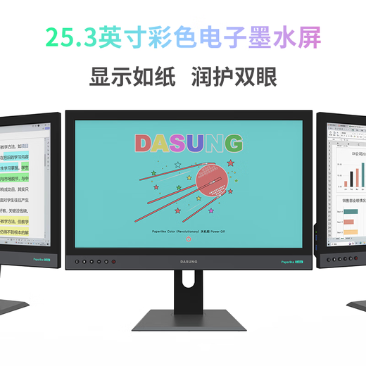 DASUNG Color Ink Screen Monitor 25.3-inch ultra-high brush eye protection computer monitor e-book reader electronic paper book reading mobile phone expansion display color screen revolutionary front-lit version (with stand)
