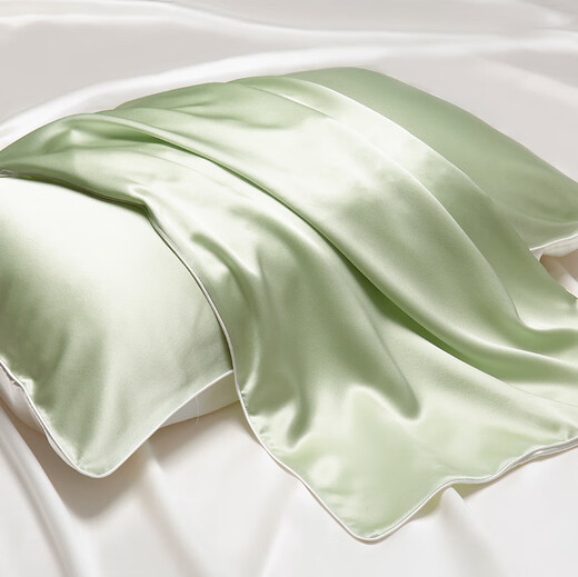 Huafan Hashimoto Story 30 mm Seidenkissen Gehäuse Maulbeer Seidensäure Summer Kissen Hülle Hüllkissen Kissen Latex Kissen Hülle 30 mm Seidenkissen Hülle Avocado Green (Single) mit 6 48c // mx74c // m