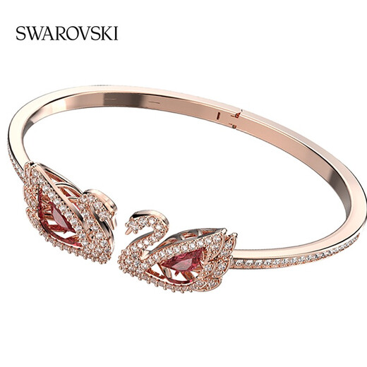 施华洛世奇（SWAROVSKI）Swan手镯手链女手镯轻奢小众送女友毕业礼物女 红色S码5614122