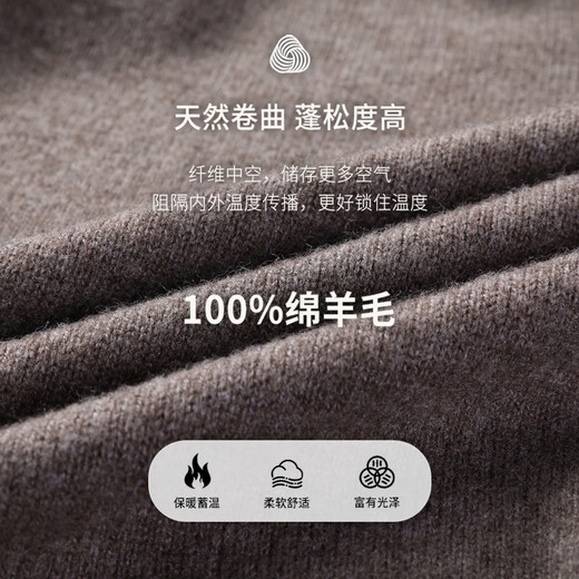 
SHANSHAN [Thickened Style] Men's Cardigan Knitted Cardigan Men's 100% Pure Wool Autumn and Winter Business Casual Jacket Black M (170/88A)