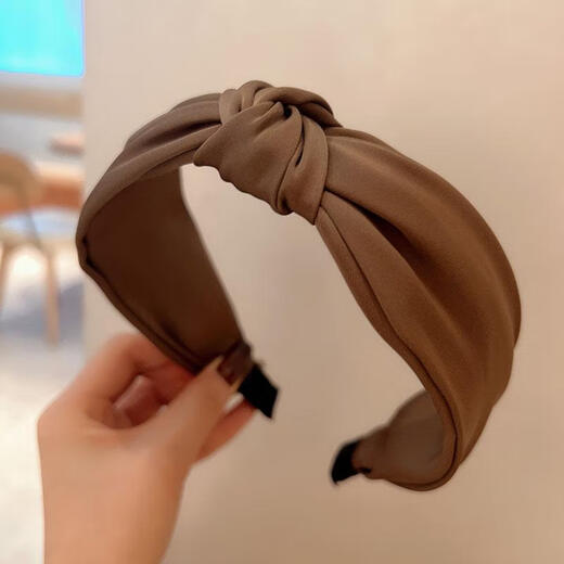 Mr. Ouyang's hairband women's hairpin-like headband high skull headwear 2025 new style hairband knotted wide-brimmed hairband hair accessories A205 black A23-108