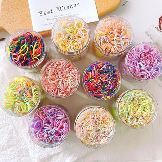 Wind pet pets do not hurt fur band dog rainbow color headband Teddy Yorkshire braided hair ring headdress Y757 purple small 300 pieces box